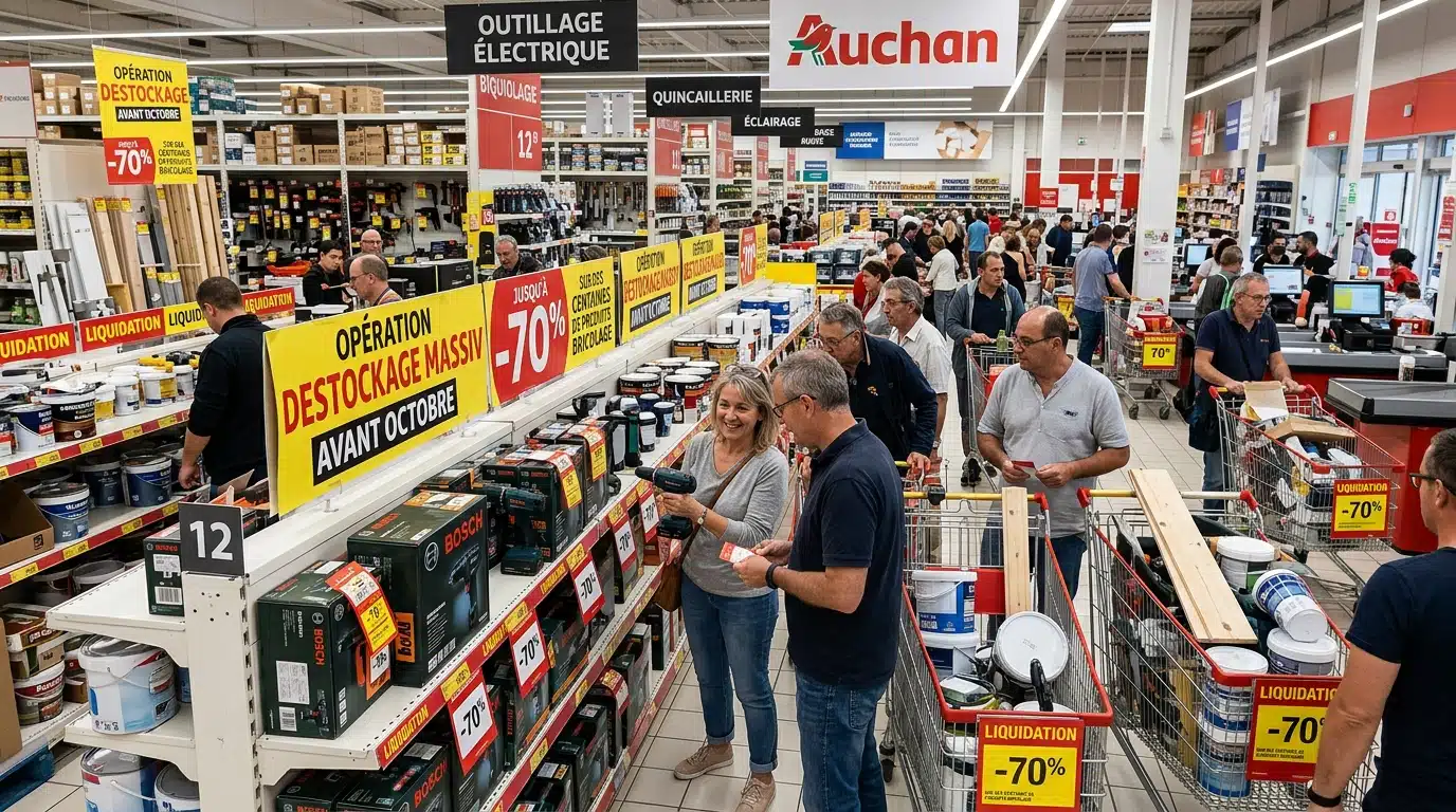 Auchan écoule ses stocks avant octobre avec jusqu'à -70% sur des centaines de produits bricolage