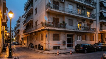 Immeuble du quartier de Kypseli à Athènes où le bébé a été retrouvé