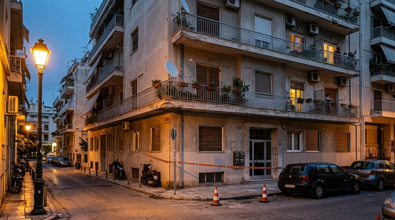 Immeuble du quartier de Kypseli à Athènes où le bébé a été retrouvé