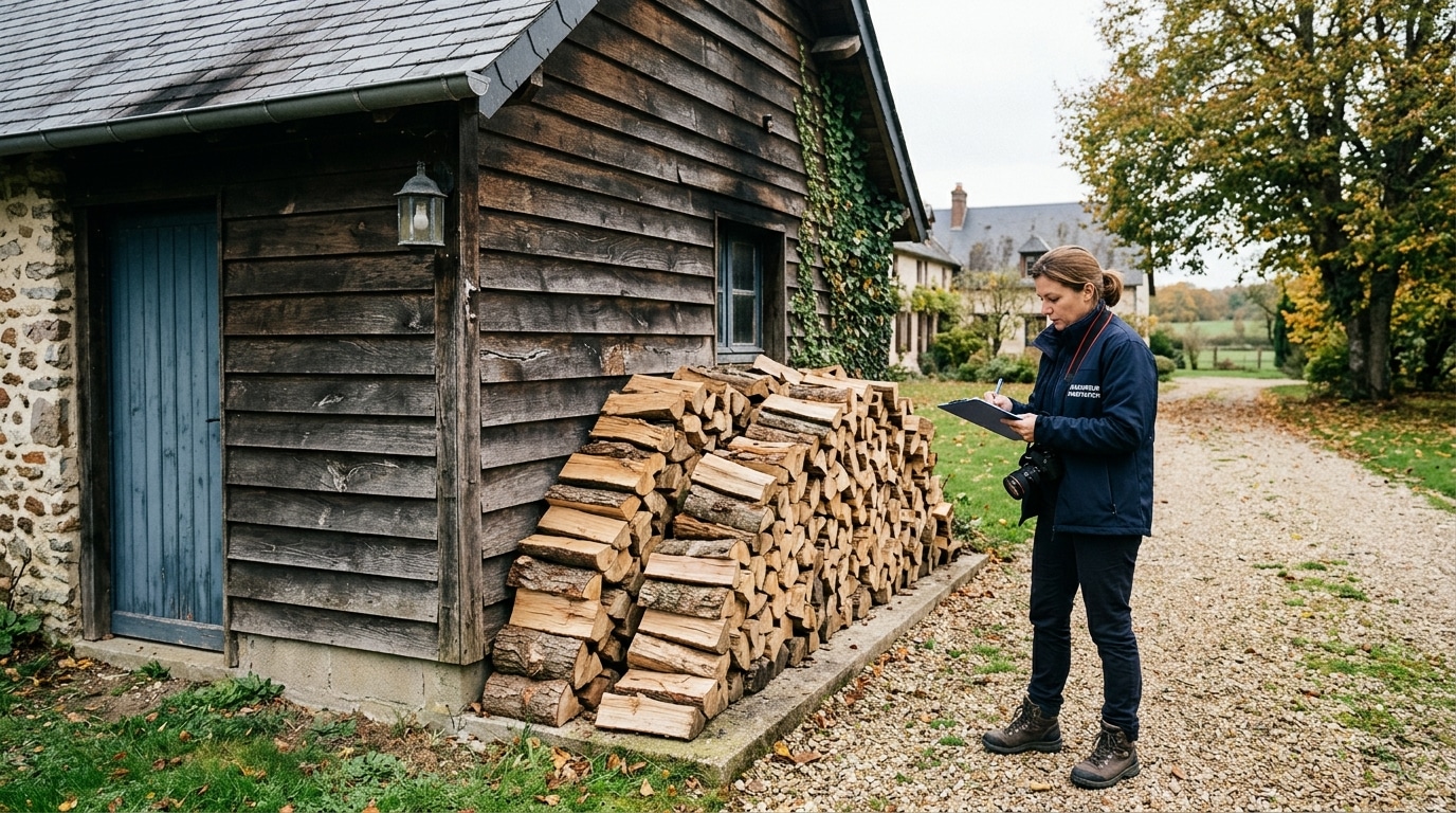Bois de chauffage contre le mur du garage : ce que les assureurs regardent en premier après un sinistre
