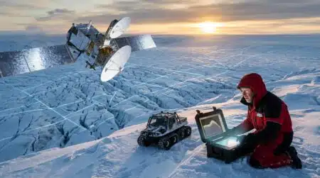 Radar de la NASA détectant Camp Century sous la glace du Groenland