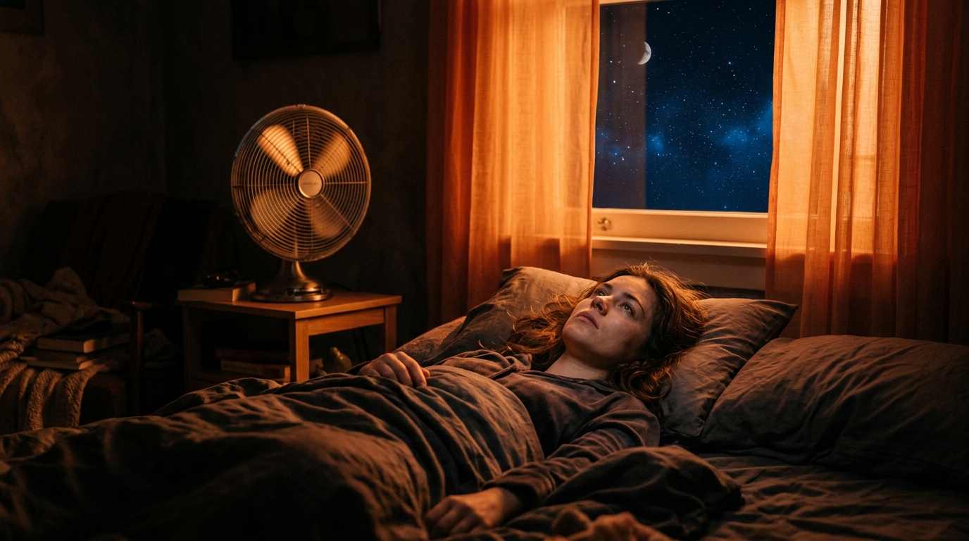 Personne fatiguée ne trouvant pas le sommeil la nuit