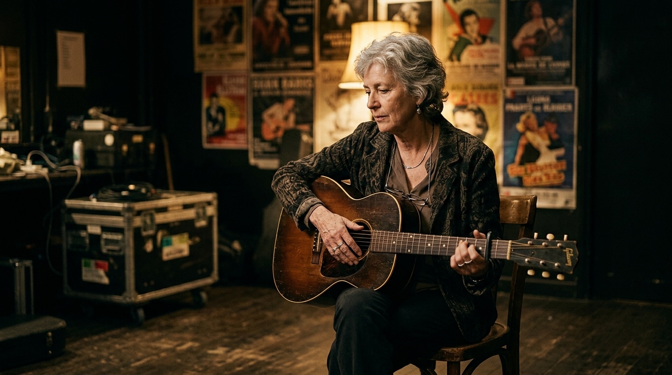 Catherine Ringer en coulisses avant un concert