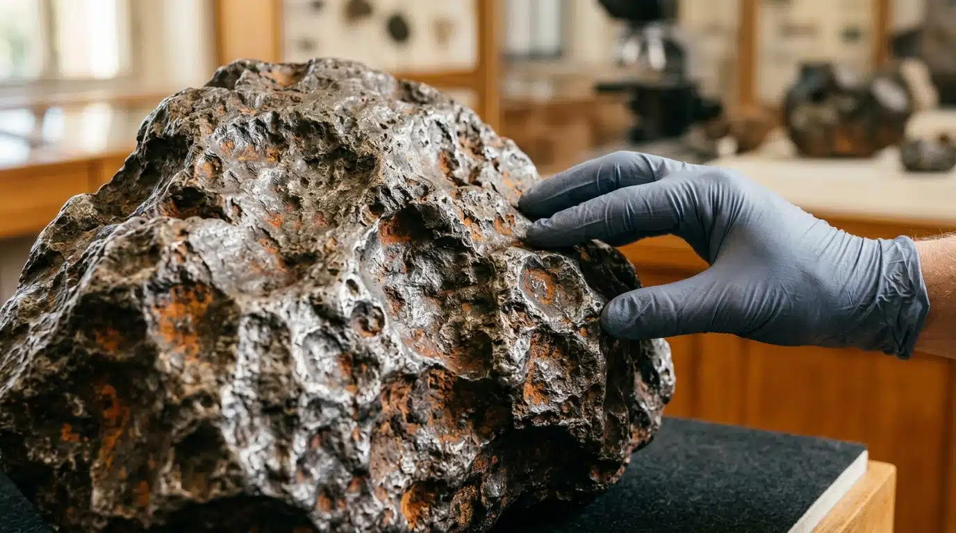 Gros plan sur la texture rouillée du métal spatial
