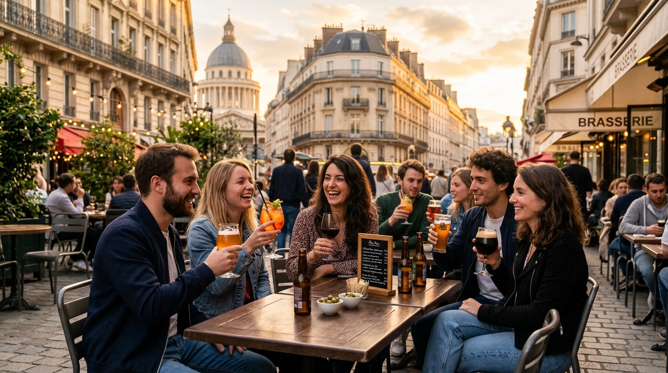 Jeunes adultes préférant bière et cocktails au vin