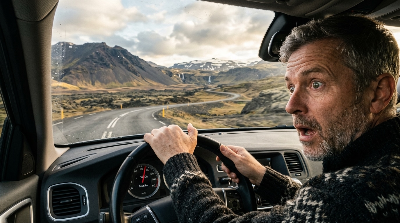 Conducteur surpris par la limitation à 90 km/h en Islande