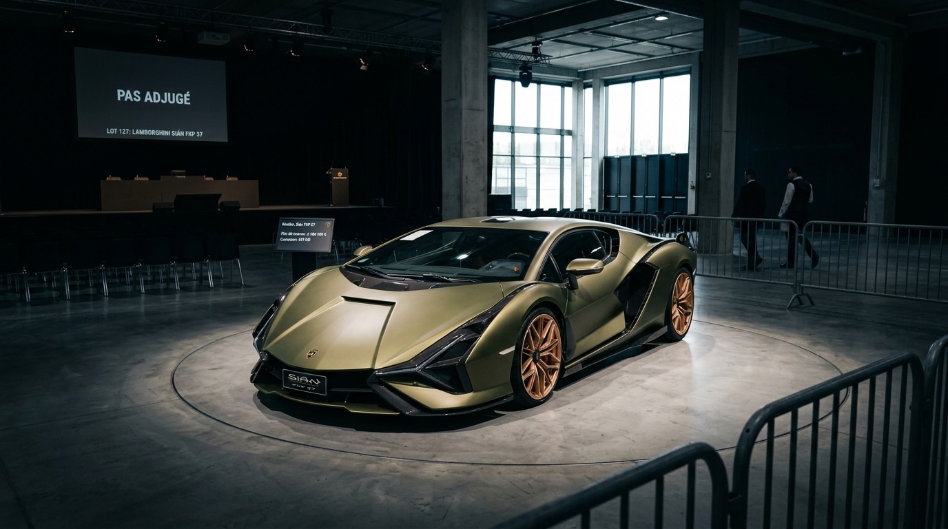 Cette Lamborghini à 2,58 millions d'euros et 457 km au compteur n'a trouvé aucun acheteur