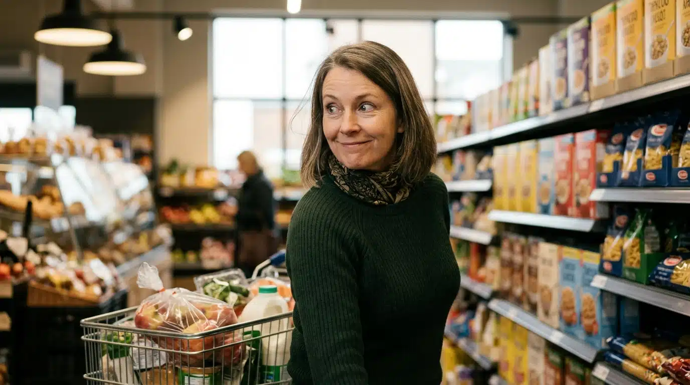 Cliente surprise par l'odeur de pain chaud en supermarché