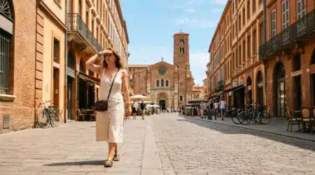 Chaleur intense dans les rues de Toulouse en septembre