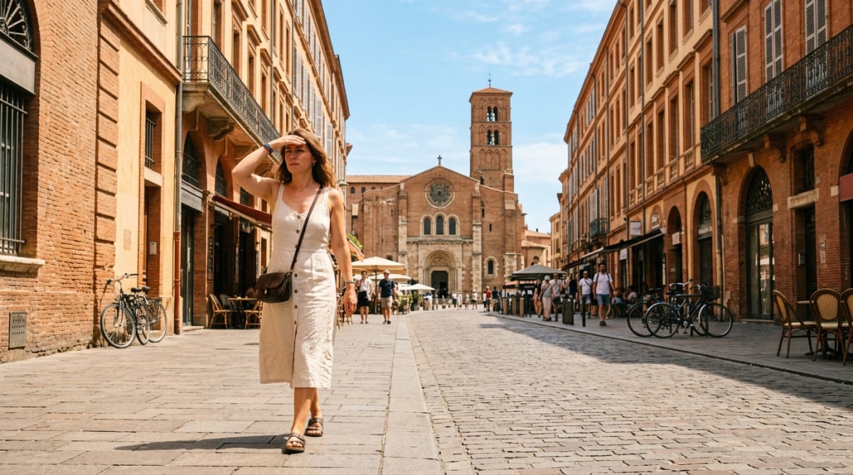 Chaleur intense dans les rues de Toulouse en septembre