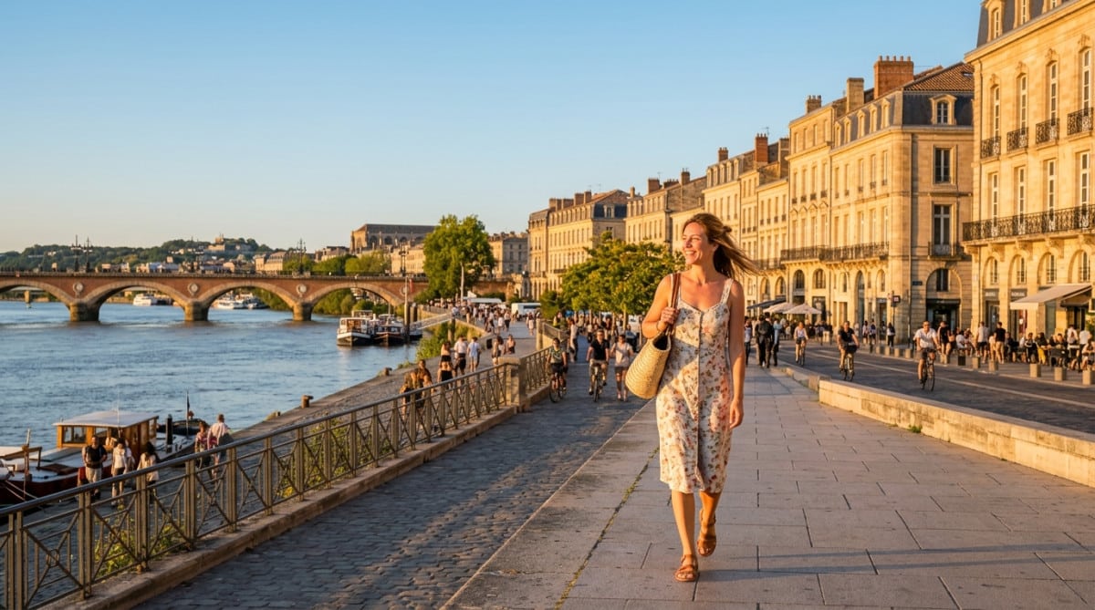 Ciel dégagé et chaleur à Bordeaux en septembre