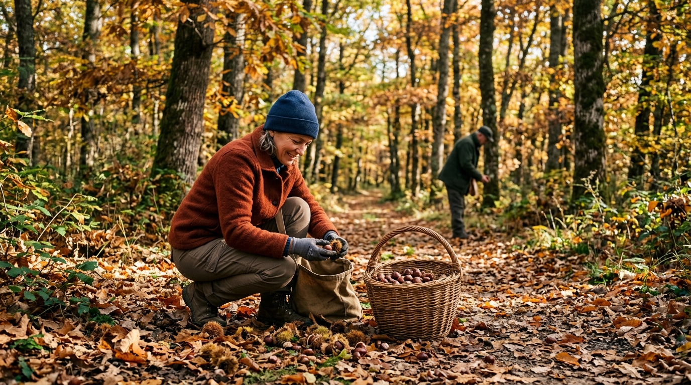 Cueillette de châtaignes en forêt : ce que dit vraiment la loi avant de remplir votre panier