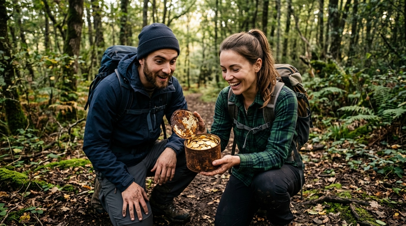 Deux randonneurs ouvrent une canette rouillée en forêt : 598 pièces d'or dedans, estimées 330 000 $