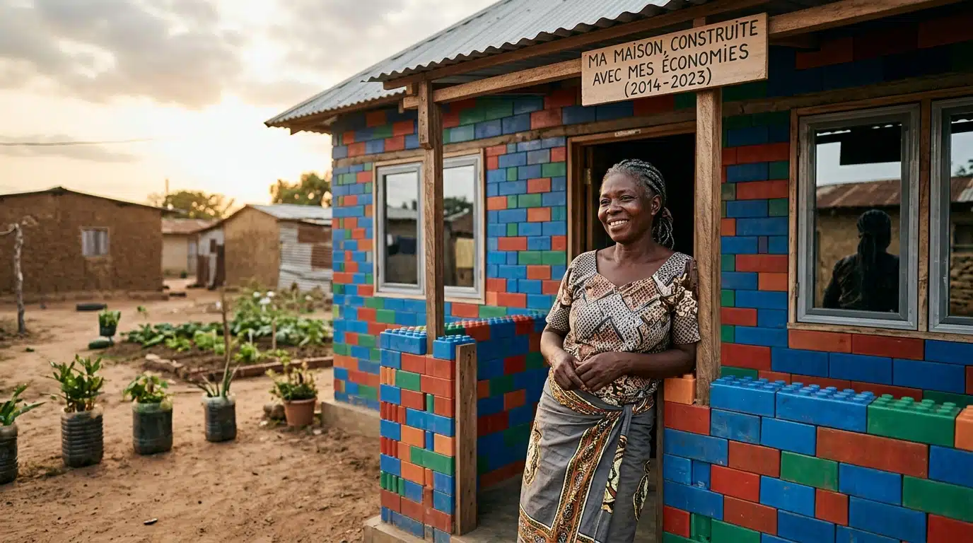 Elle a économisé 9 ans comme femme de ménage pour bâtir cette maison en plastique recyclé