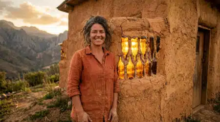 Elle quitte la ville à 22 ans sans eau ni électricité : à 38 ans, sa maison en terre cache un matériau qu'on ne devinerait jamais