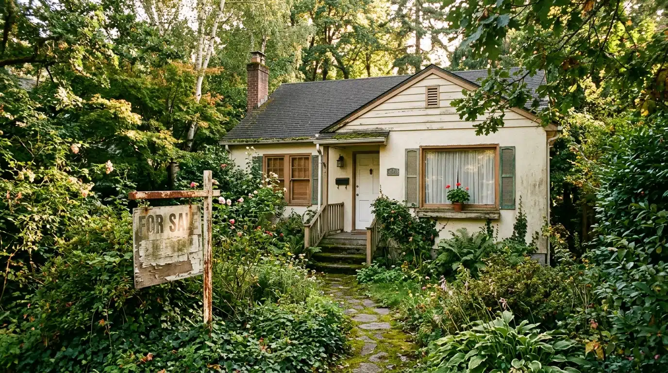 Petite maison ancienne avec jardin luxuriant au soleil