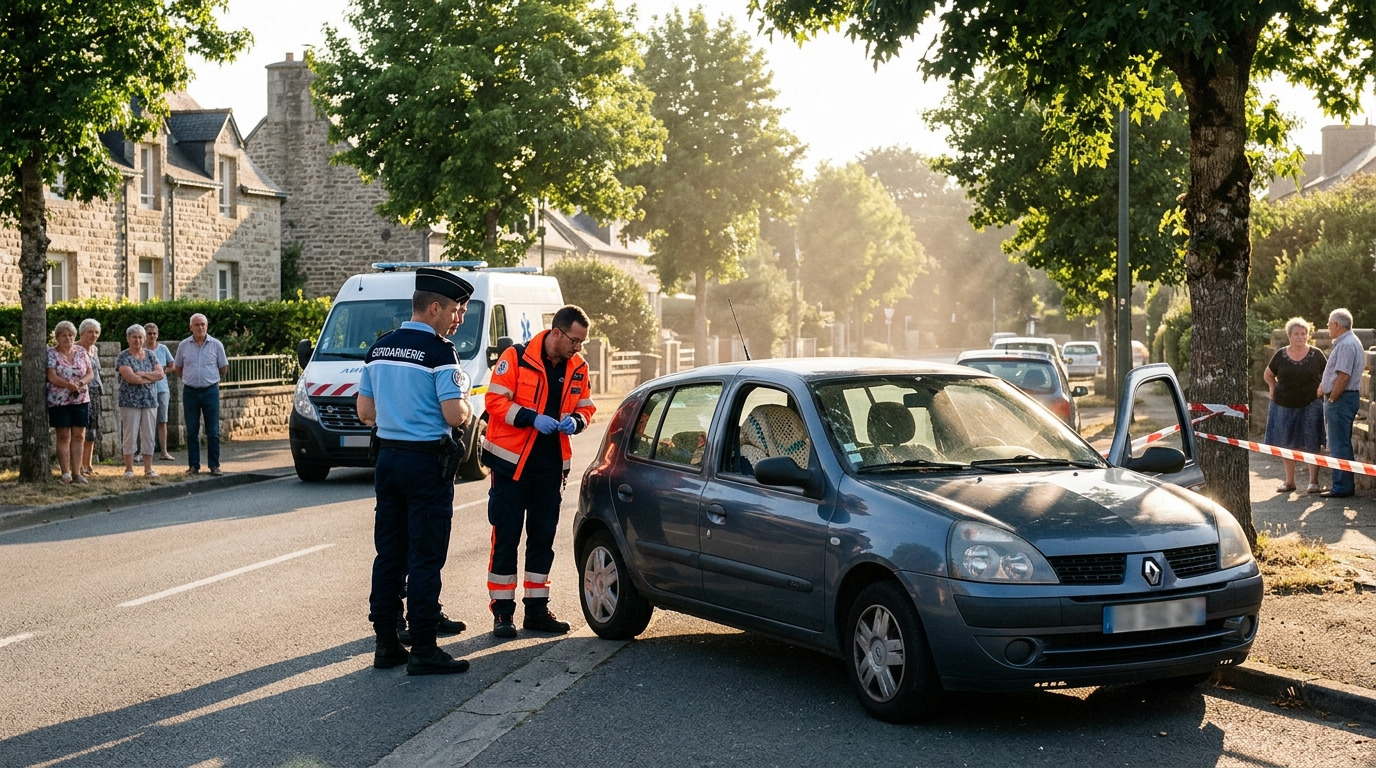 En pleine canicule, une octogénaire retrouvée morte, piégée dans sa propre voiture en Bretagne