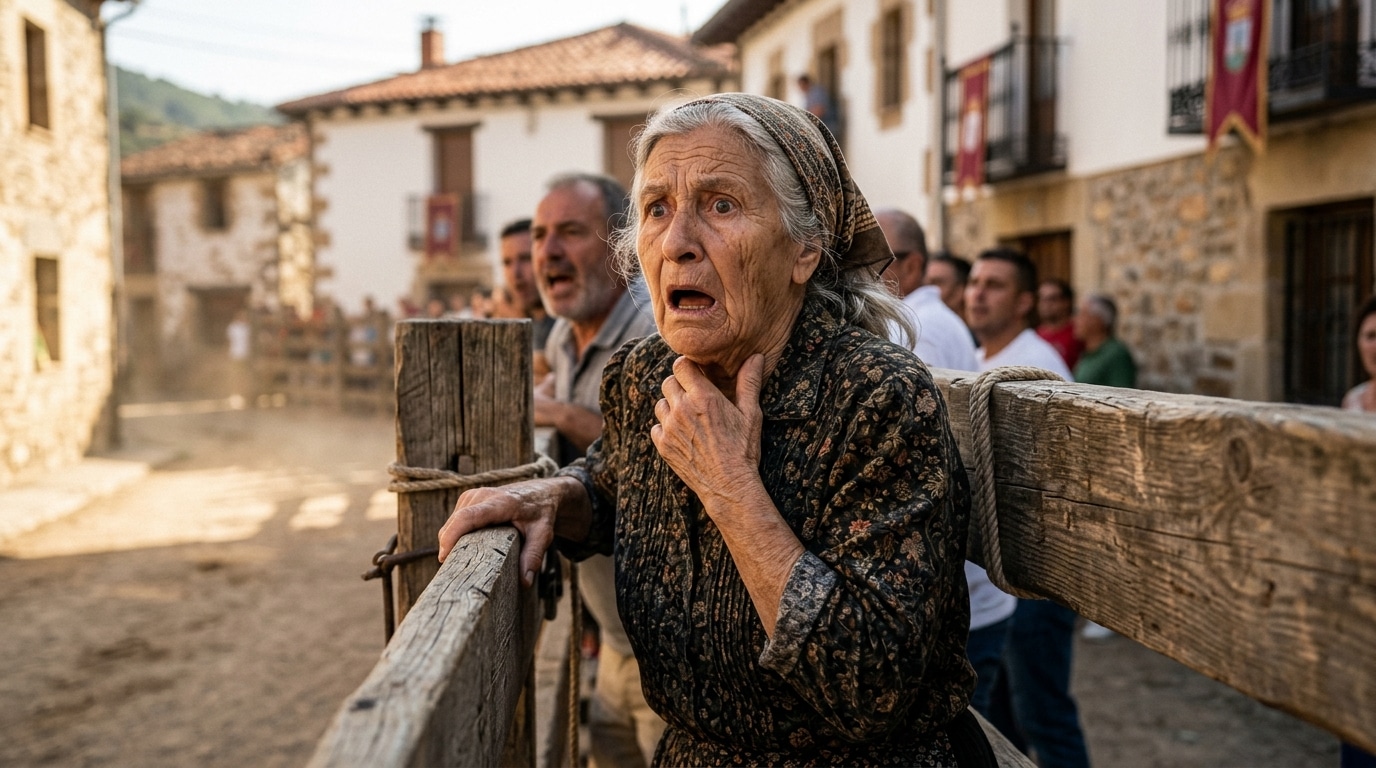 Barrières de sécurité vides dans un village espagnol en fête