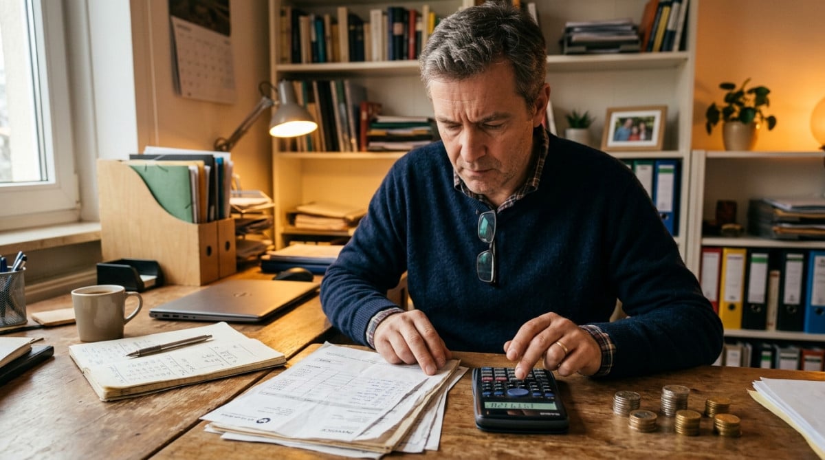 Entrepreneur calcule les charges patronales sur ses factures