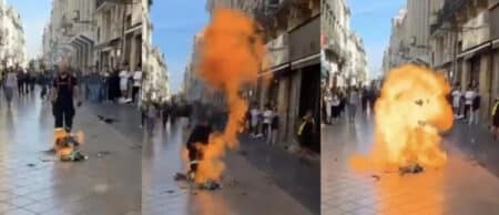 « Enveloppé par les flammes » : ce pompier pris dans une explosion pendant le blocage d'un lycée à Bordeaux
