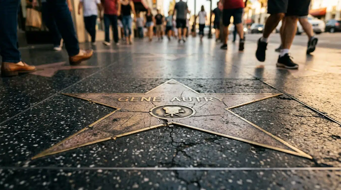 Étoile fissurée et vandalisée sur le Walk of Fame