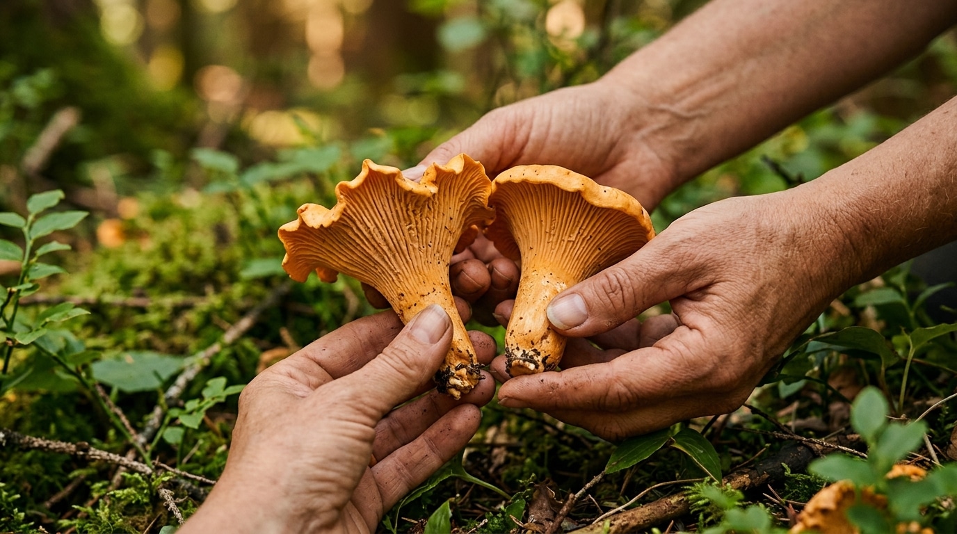 Comparaison des plis de deux champignons similaires