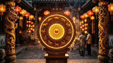 Femme méditant sous une lumière dorée symbolisant l'horoscope chinois du 24 septembre 2026