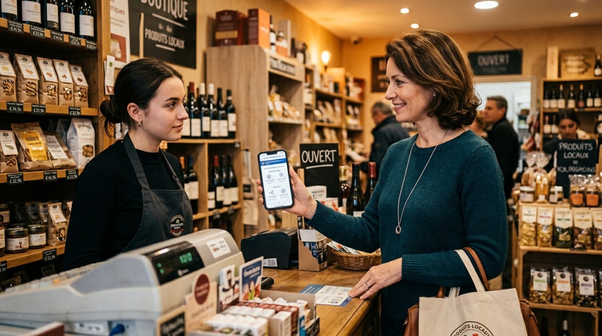 Femme signalant un abus de paiement carte en magasin