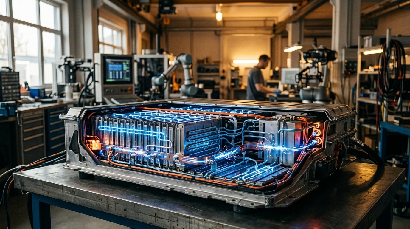 Batterie de voiture électrique avec système de refroidissement