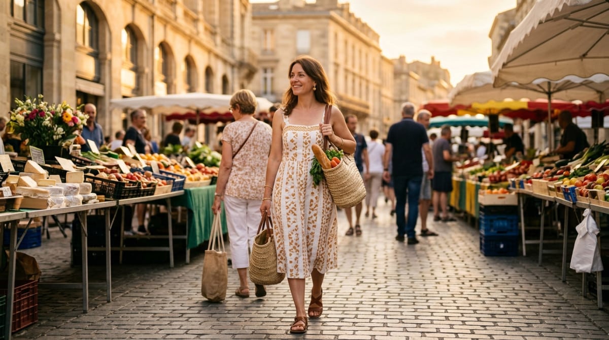 Habitants profitant du soleil et de la chaleur à Bordeaux