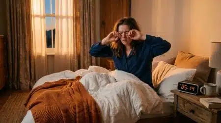Personne se réveillant tôt après le changement d'heure