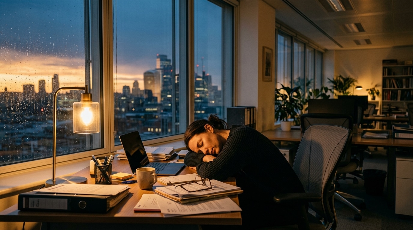 Coup de fatigue au bureau en fin d'après-midi