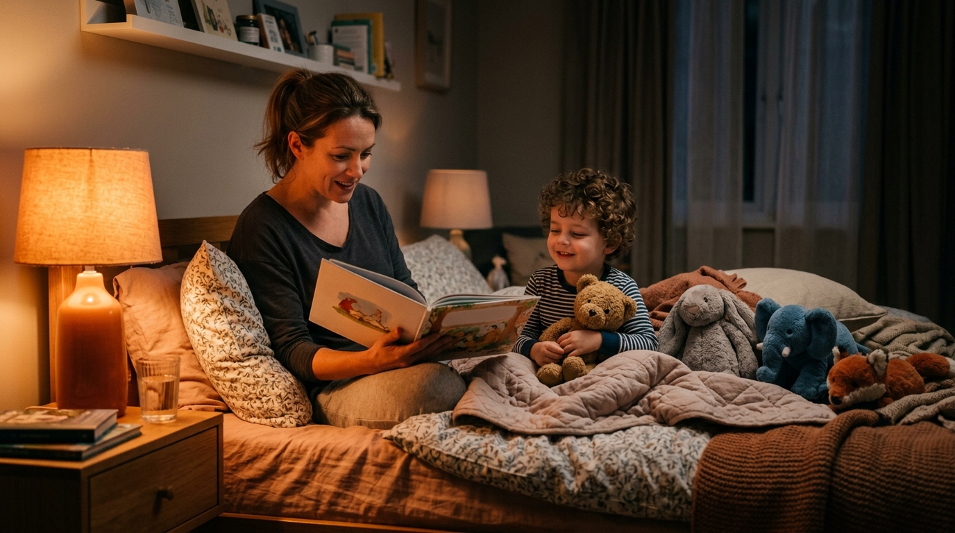 Rituel du soir avec histoire avant le coucher