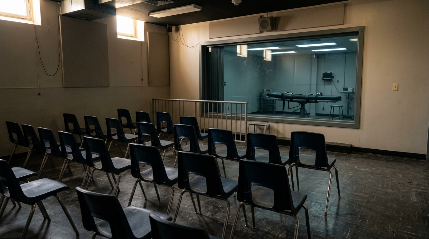 Salle d'observation vide d'un centre pénitentiaire