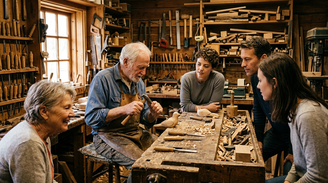 Artisan partageant son savoir-faire lors des journées du patrimoine