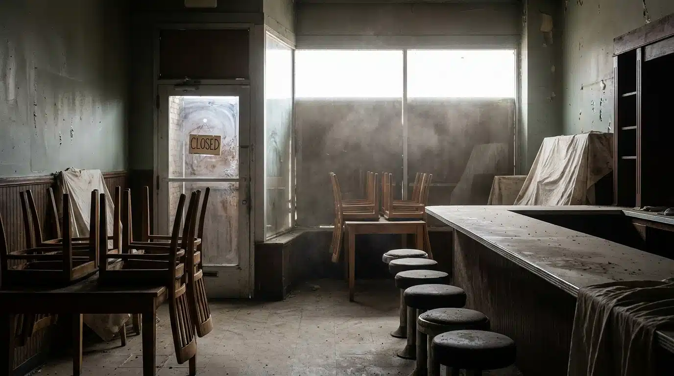 Restaurant fermé après des difficultés financières