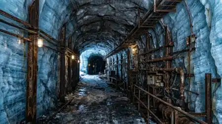 Tunnel militaire abandonné sous la glace du Groenland