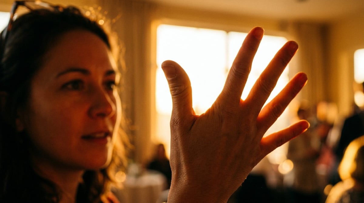 Main humaine montrant le pouce et ses articulations
