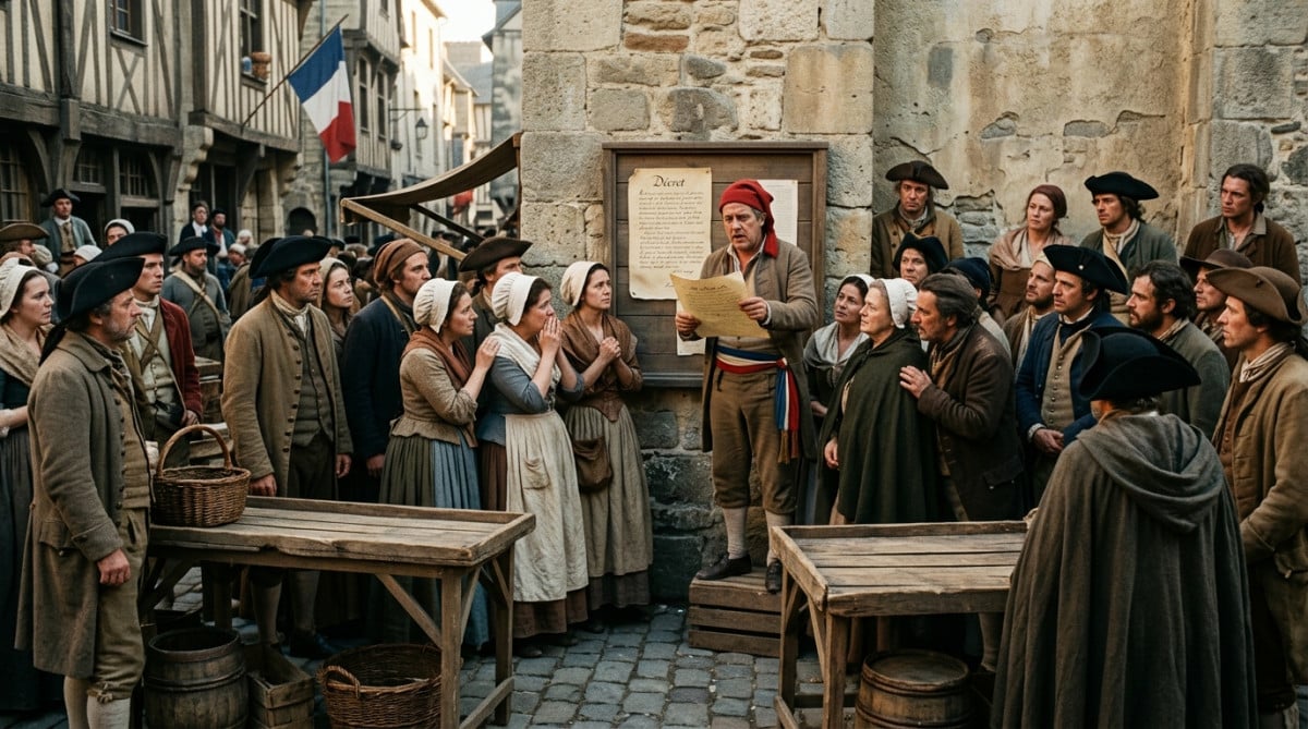Marché parisien pendant la Terreur en 1793