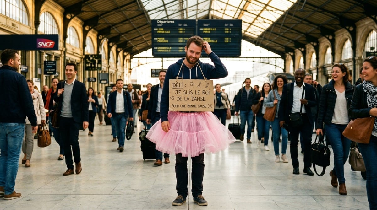 Marié déguisé humilié publiquement en gare française