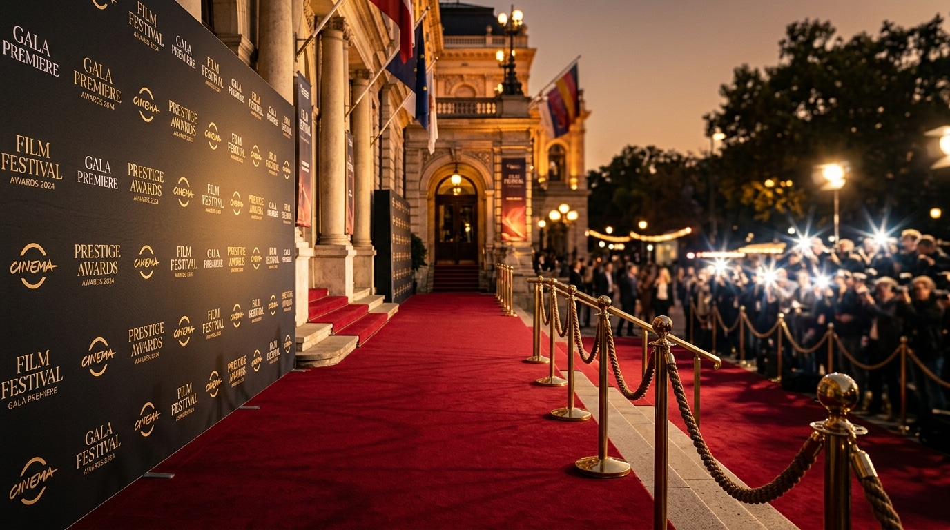 Tapis rouge d'un festival de cinéma