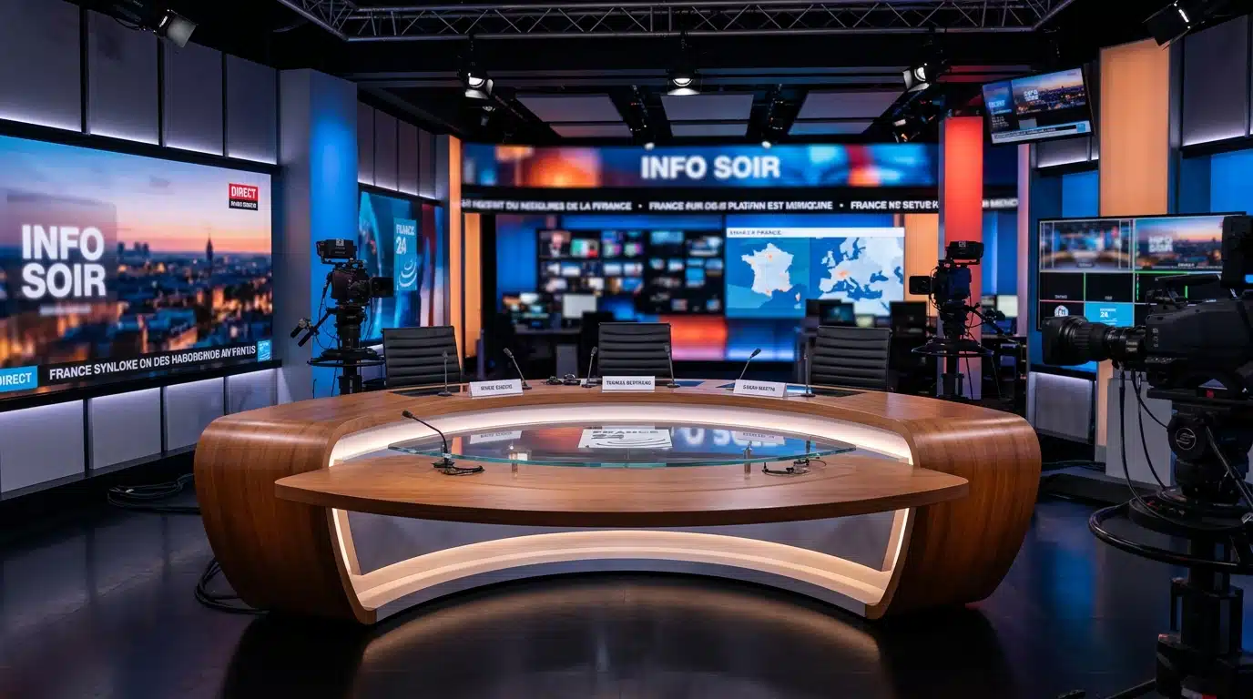 Studio de journal télévisé, illustration du reportage contesté