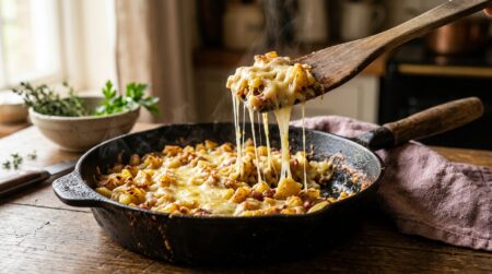 Poêlée de truffade au fromage filant et pommes de terre dorées