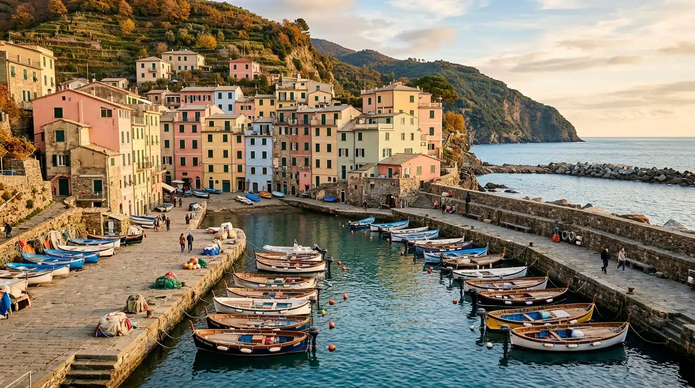 Maisons colorées du port de Corricella à Procida