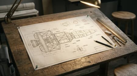 Plan d'ingénierie du vaisseau à plaque de poussée nucléaire