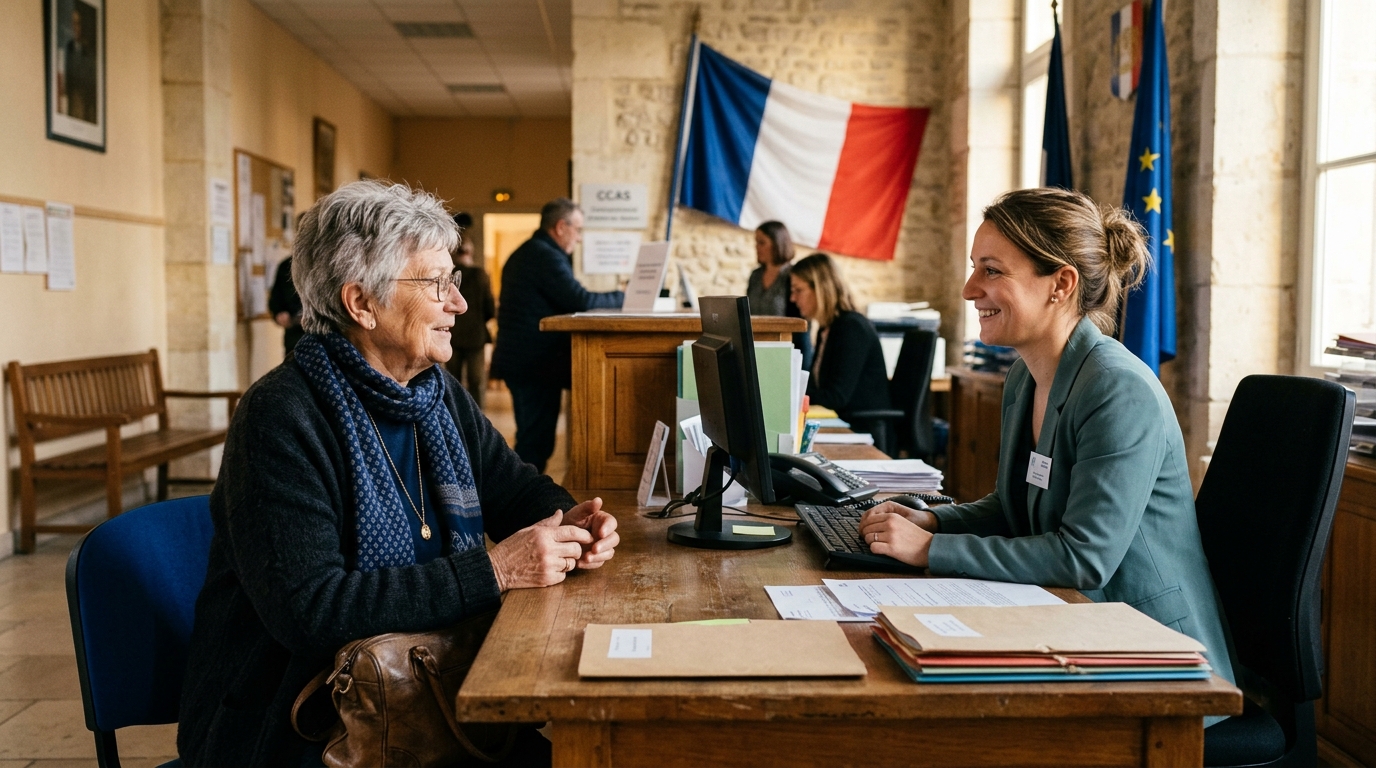 Retraitée renseignée par une conseillère au CCAS