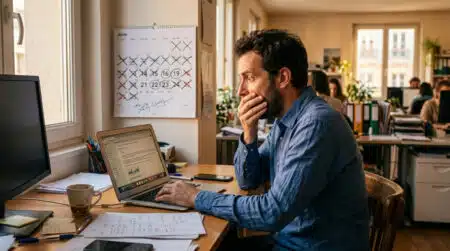 Salarié surpris en lisant un mail imposant des RTT