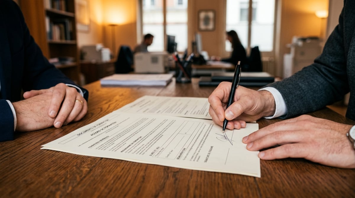 Signature d'un contrat de formation professionnelle
