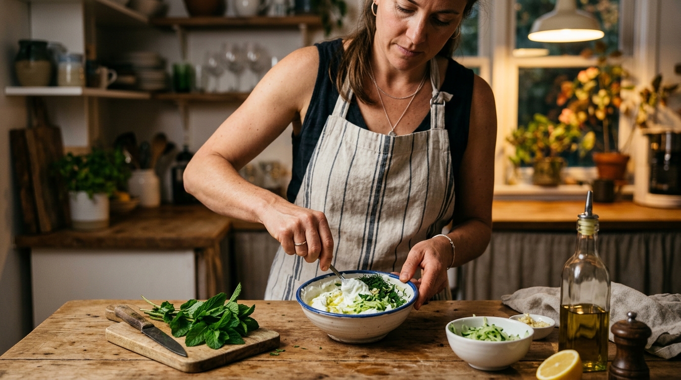 Sauce froide au yaourt façon tzatziki maison