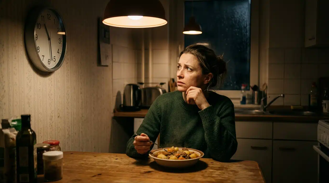 Repas tardif pris le soir avant de dormir
